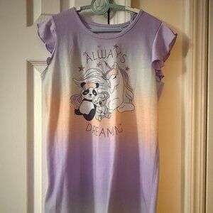 Pre-Loved Wonder Nation Unicorn Koala Panda Always Dreaming Nightgown (L 10-12)